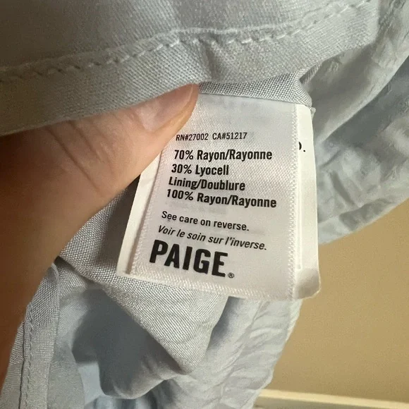 PAIGE Blue Tiered dress- size L - Picture 8 of 11